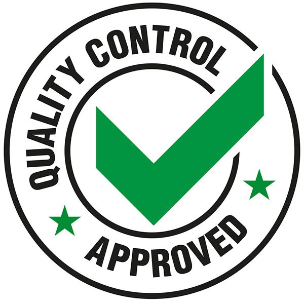 Ícone aprovado de controle de qualidade – vetor