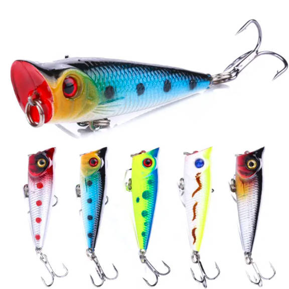 Artificial Hard Plastic Baits Topwater Mini Popper Fishing Lures