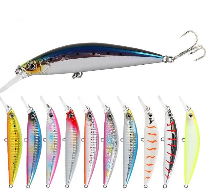 Bass Fishing Bait Lures 90mm 29g Professional Hard Minnow Saltwater Fishing Lure