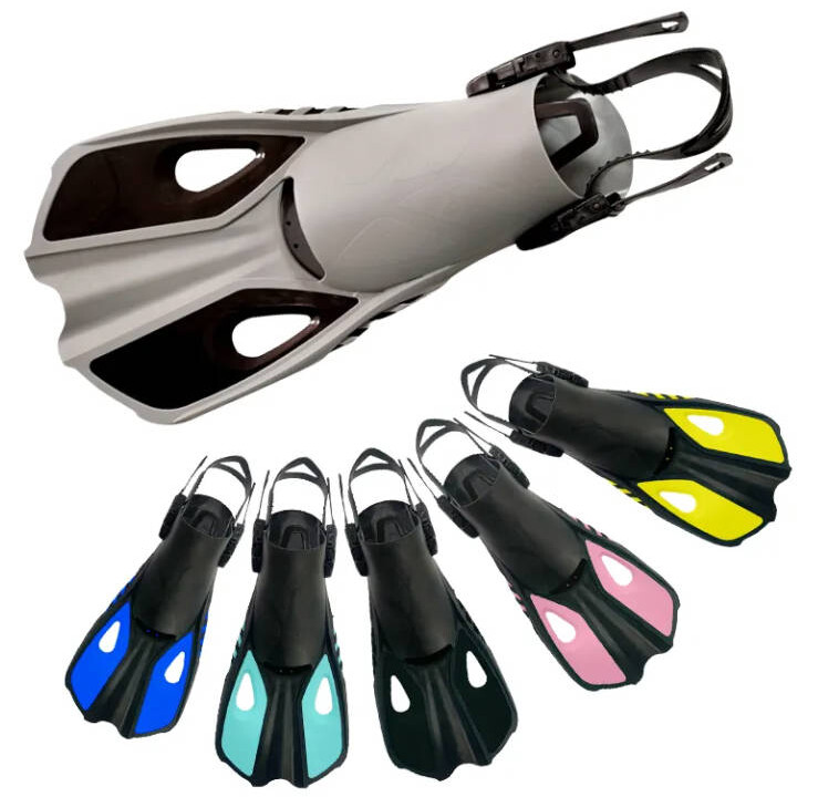 Diving Swimming Equipment Short Blade Fins With Tpr Swim Fins