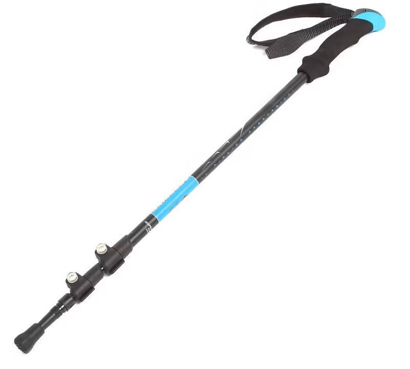 Aluminum Alloy External Lock Multi-Functional Walking Cane Hiking Outdoor Trekking Pole