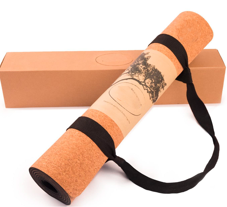 183CM Eco Friendly Custom Natural Cork Rubber Yoga Mat