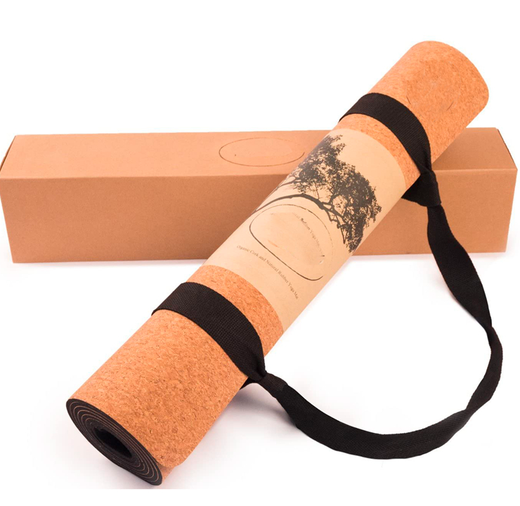 183CM Eco Friendly Custom Natural Cork Rubber Yoga Mat