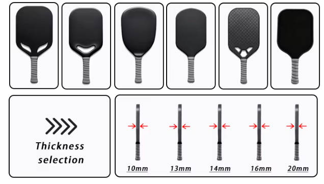 Raquettes de pickleball homologuées Usapa, en fibre de carbone 18k, mousse de surface T700 en nid d'abeille (2) Raquettes de pickleball homologuées Usapa, en fibre de carbone 18k, mousse de surface T700 en nid d'abeille (2)