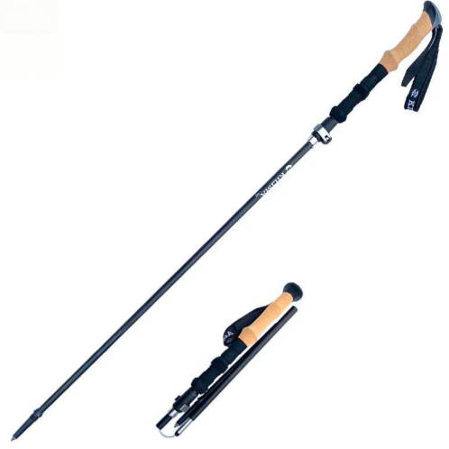 Verstellbarer Trekkingstock aus Aluminiumlegierung mit 3-teiligem Faltmechanismus, rutschfester Schnalle