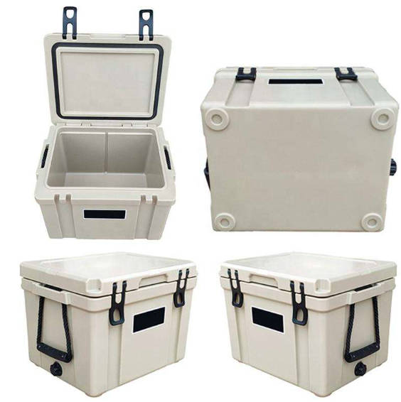 Custom Logo Outdoor Rotomolded Insulated Mini Retro Plastic Portable Ice Hard Cooler Box 3