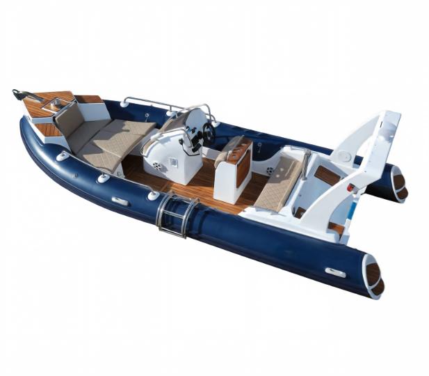 PVC Hypalon Glasfiber Sports Yacht Fiskebåd med Påhængsmotor 2