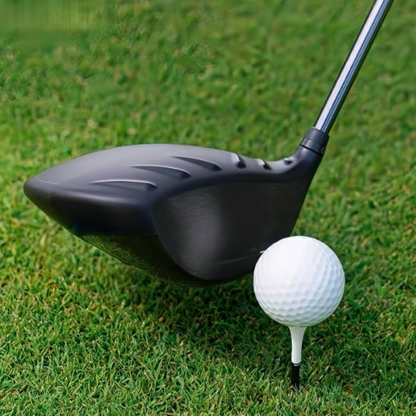 Titanium Golf Driver with Carbon Crown, Low CG & High MOI Design